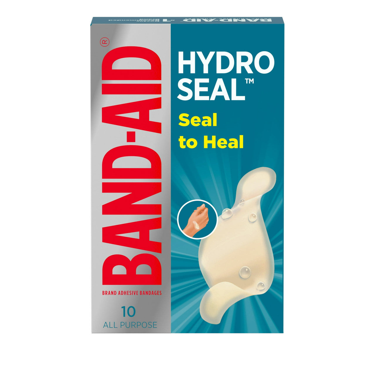 Band-Aid Brand Hydro Seal All Purpose Adhesive Bandages, 10 Ea